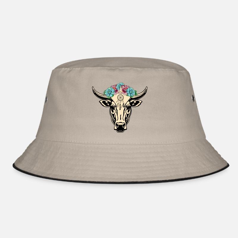 Cow Hippie Boho Bucket Hat