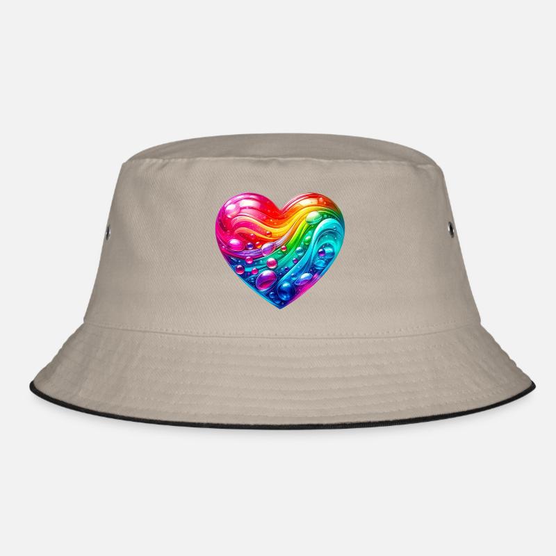 Buntes Herz Bucket Hat