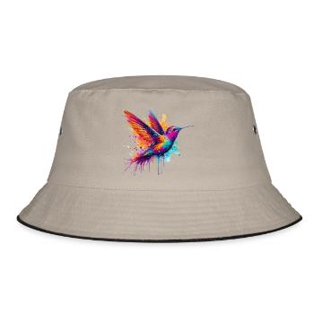 Kolibri - Bucket Hat - Khaki/Schwarz - Vorne