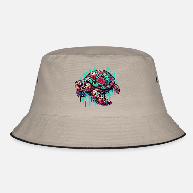 Schildkröte - Bucket Hat - Khaki/Schwarz
