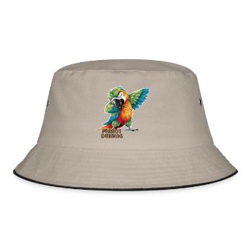 Perrot dubbing Feathered Shards The Tropical Parrot - Bucket Hat - khaki/black - Front