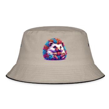 Hedgehog - Bucket Hat - khaki/black - Front
