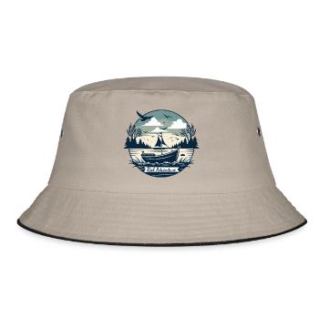 BOATS, REEL ADVENTURE - Bucket Hat - khaki/black - Front