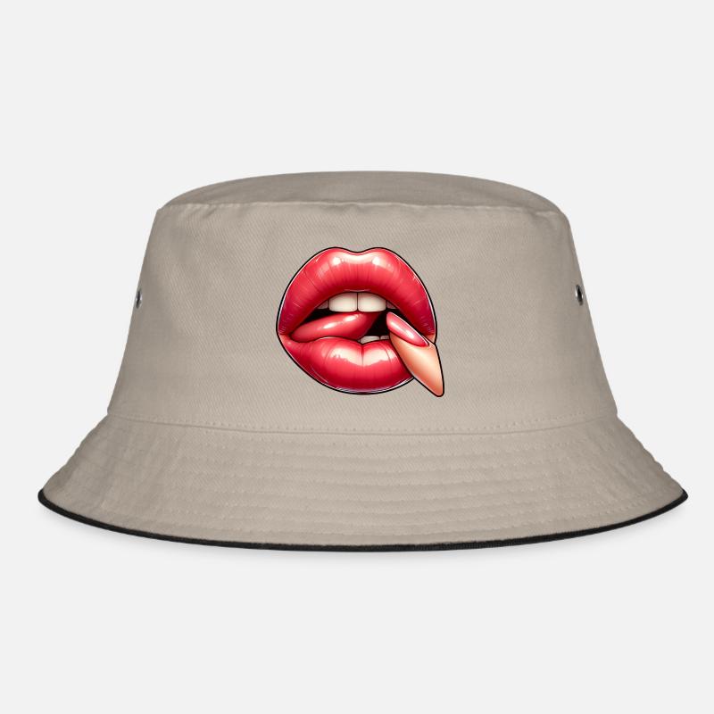 Attractive pink lip Bucket Hat