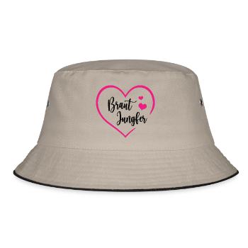 Brautjungfer Beste Freundin Danke Brautjungfern - Bucket Hat - Khaki/Schwarz - Vorne