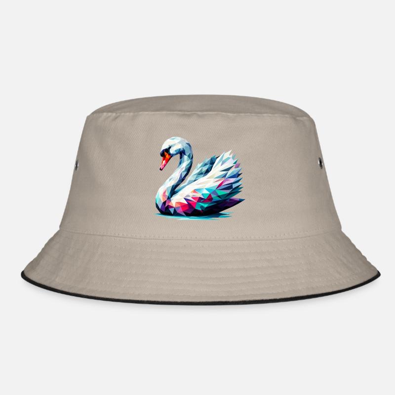 Polygonal Swan Bucket Hat