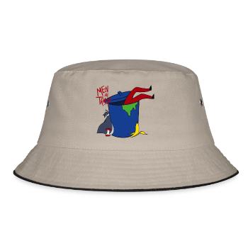 men are trash - Bucket Hat - khaki/black - Front