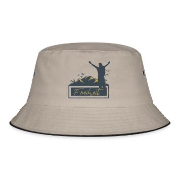 Freiheit - Bucket Hat - Khaki/Schwarz - Vorne
