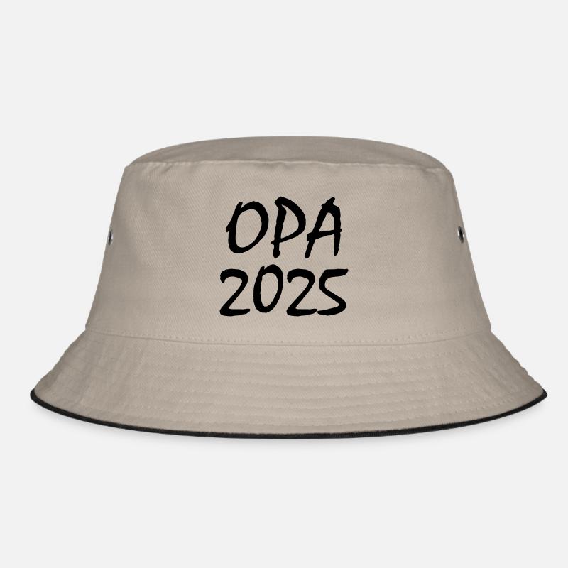 Opa 2025 - Bucket Hat - Khaki/Schwarz