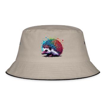 Hedgehog - Bucket Hat - khaki/black - Front