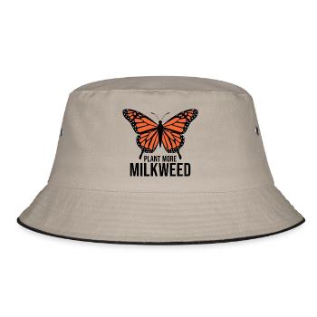 More silk plants for butterflies - Bucket Hat - khaki/black - Front