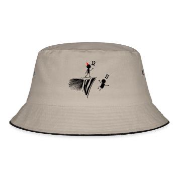 12th Birthday, 12 Year Old Gift, 12 Year Old, 12 Year Old Humor - Bucket Hat - khaki/black - Front