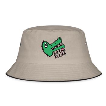 Crocodile Dicton Mangez Les Riches Art de rue Politique de gauche - Bob - kaki/noir - Devant