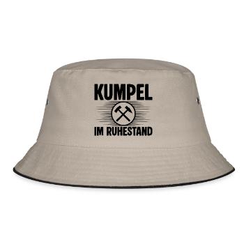 Kumpel Ruhestand - Bucket Hat - Khaki/Schwarz - Vorne