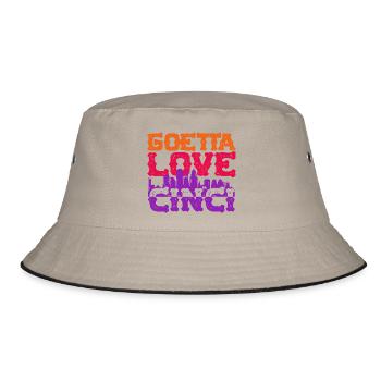 Goetta Love Cinci Wurst - Bucket Hat - Khaki/Schwarz - Vorne