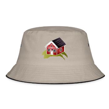 Petite maison suédoise rouge de style nordique - Bob - kaki/noir - Devant
