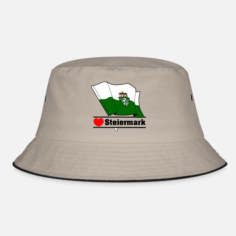 Styria Flag with Heart Bucket Hat