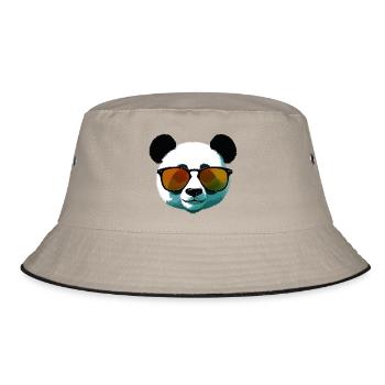 Dégradé de panda avec lunettes de soleil - Bob - kaki/noir - Devant