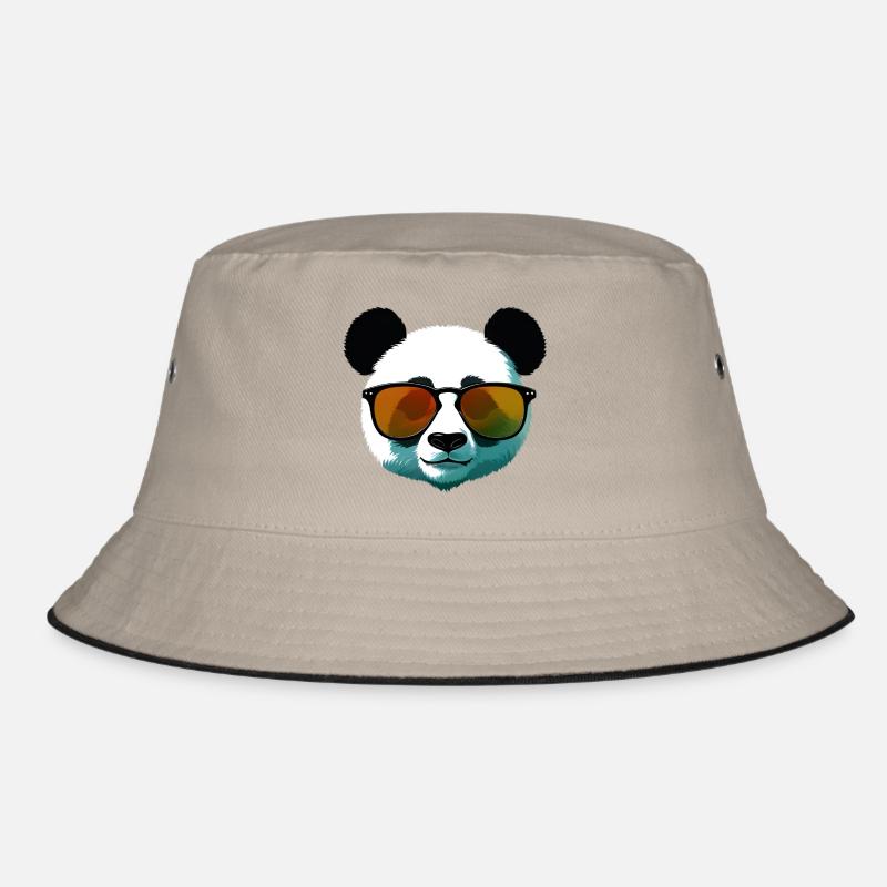Panda with Sunglasses Gradient Bucket Hat
