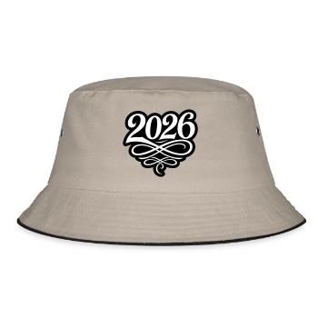 2026 year - Bucket Hat - khaki/black - Front