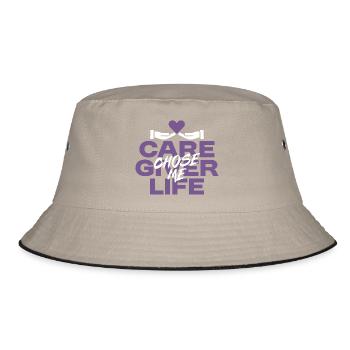 Nurse, geriatric care - Bucket Hat - khaki/black - Front