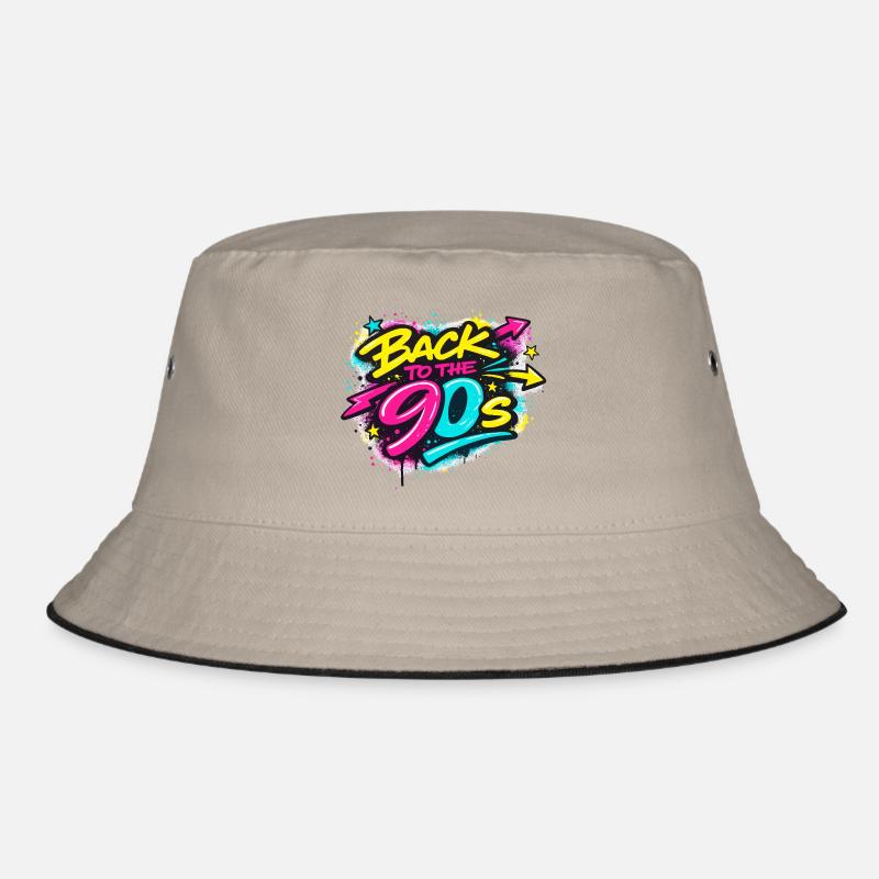 Back to the 90s Neon Graffiti Bucket Hat