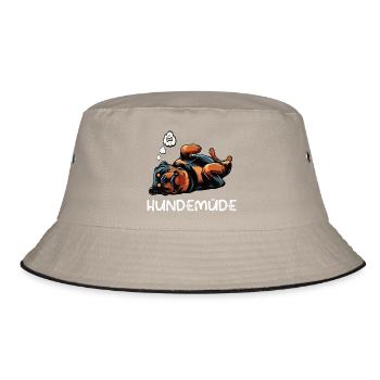 Hundemüde Rottweiler Rottweilerbesitzer Rottie - Bucket Hat - Khaki/Schwarz - Vorne