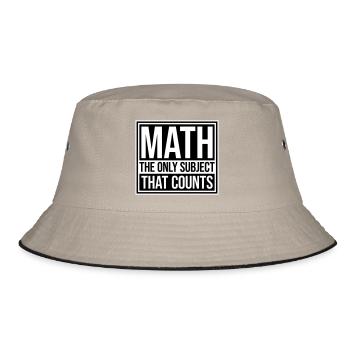 Math The Only Subject That Counts Nerd Mathe Logo - Bucket Hat - khaki/black - Front