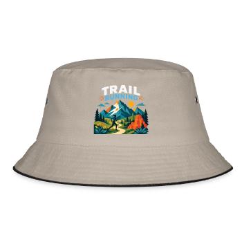Trailrunning - Bucket Hat - Khaki/Schwarz - Vorne