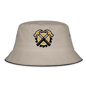 Zimmermann Hammer Logo - Bucket Hat - khaki/black - Front