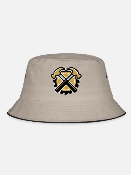 Zimmermann Hammer Logo - Bucket Hat - khaki/black - Front