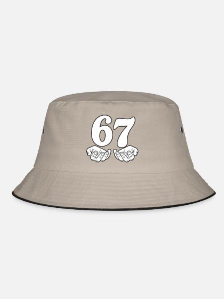 Sechs Sieben - Six Seven - Bucket Hat - Khaki/Schwarz