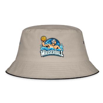 Wassersportheld Wasserball - Bucket Hat - Khaki/Schwarz - Vorne