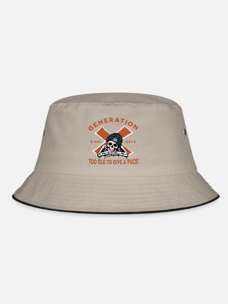 Generation X - Vintage Design - Bucket Hat - Khaki/Schwarz