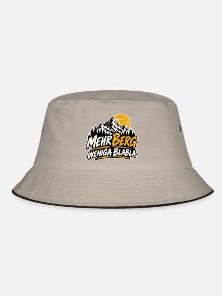 mehr Berg weniga blabla - für echte Wanderer - Bucket Hat - Khaki/Schwarz