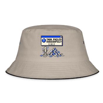 Aufgabe erfolgreich fehlgeschlagen - Bucket Hat - Khaki/Schwarz - Vorne