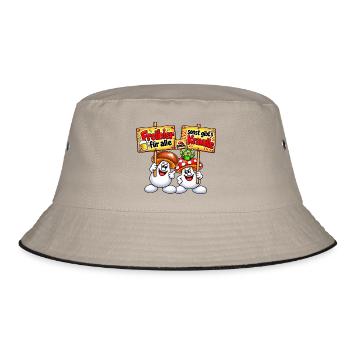 1000207157 - Bucket Hat - Khaki/Schwarz - Vorne