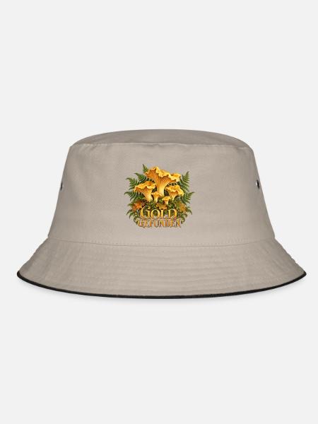 Gold gefunden Pfifferlinge Pilzsammler - Bucket Hat - Khaki/Schwarz