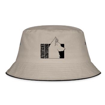 Altdeutscher Schäferhund Profil Hunde Wilsigns - Bucket Hat - Khaki/Schwarz - Vorne
