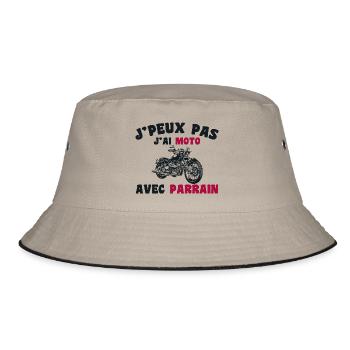 Ich kann kein Motorrad mit einem Sponsor haben - Bucket Hat - Khaki/Schwarz - Vorne