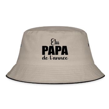 elu papa de l'annee | cadeau fête des pères - Bob - kaki/noir - Devant