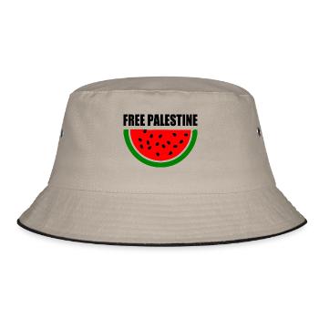 Free palestine Melon pastèque - Bob - kaki/noir - Devant