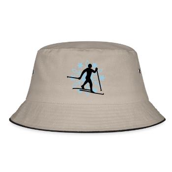 Cross-country snow flake - Bucket Hat - khaki/black - Front