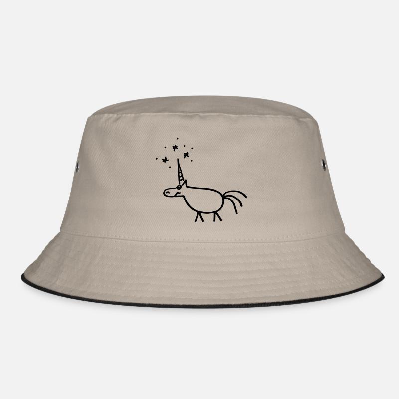 Strichmännchen Einhorn lustiges unicorn Bild Fun Bucket Hat