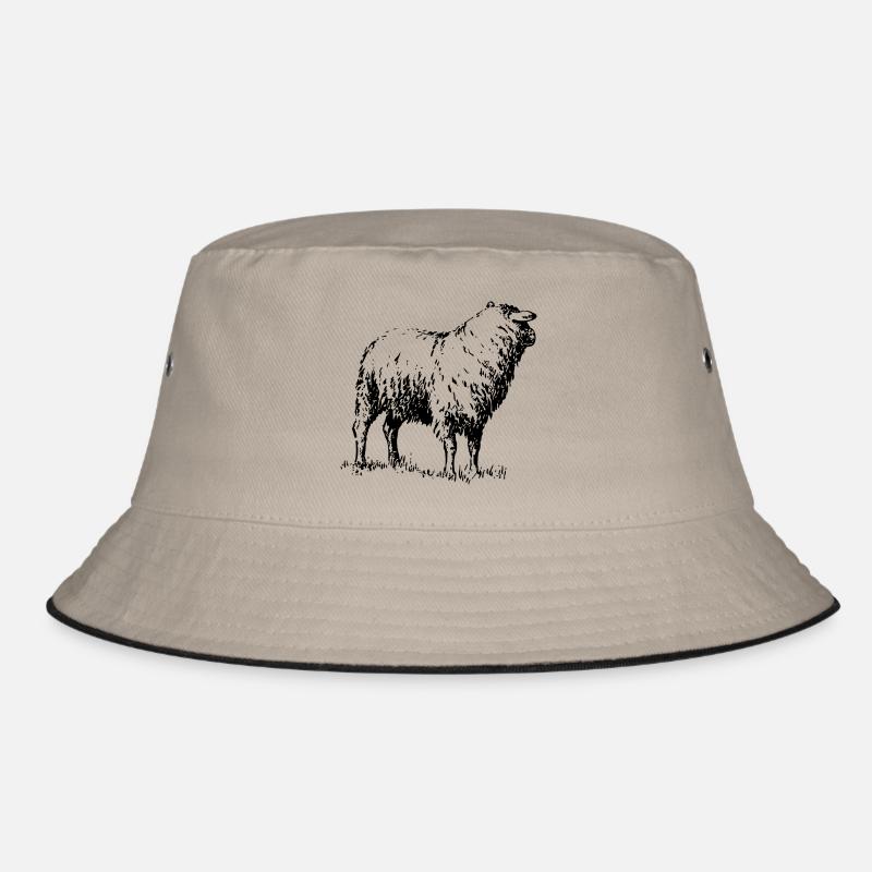 schaf - Bucket Hat - Khaki/Schwarz