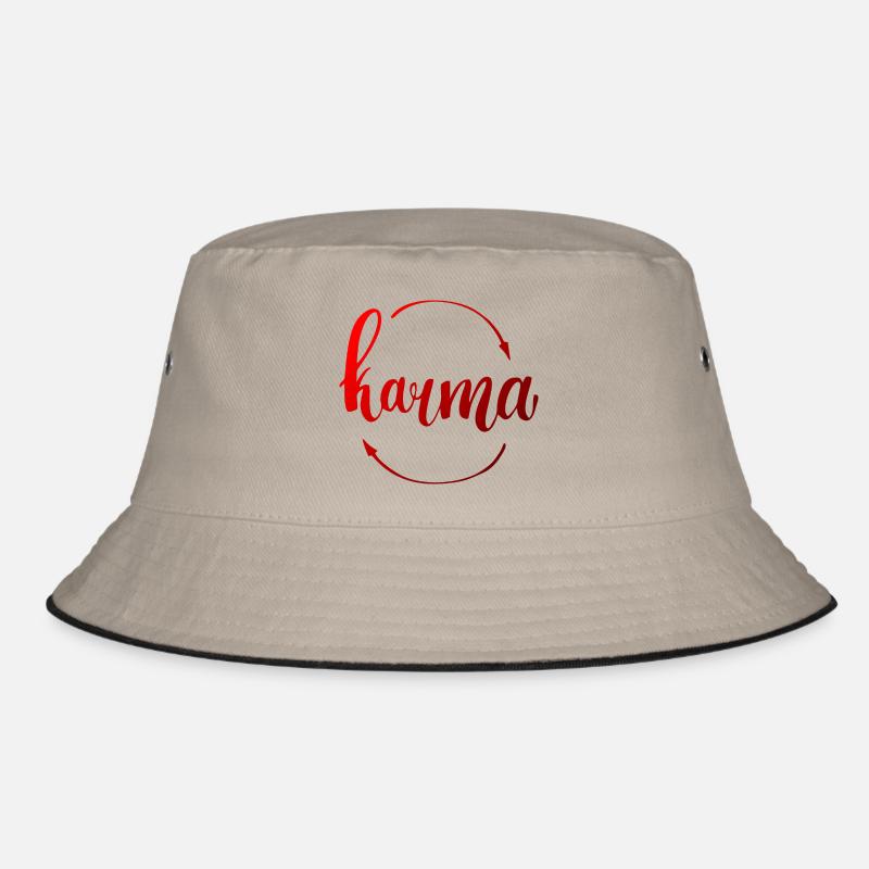 KARMA - Bucket Hat - Khaki/Schwarz