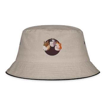 Cuckoo doggies! - Bucket Hat - khaki/black - Front