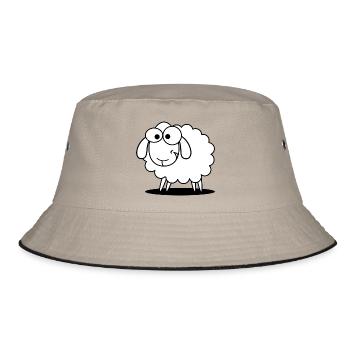 sweet-sheep - Bucket Hat - Khaki/Schwarz - Vorne