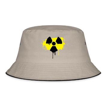 radio active sign as graffiti - Bucket Hat - khaki/black - Front