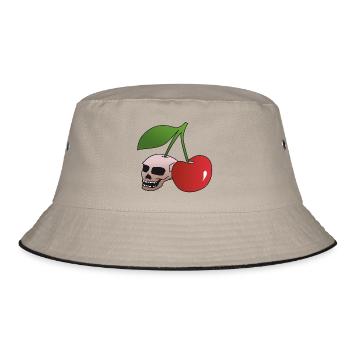 Skull cherry - Bucket Hat - khaki/black - Front